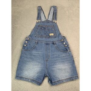 Classic Blue Denim Jean Shorts Overalls